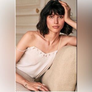 NWT Sézane Paloma top in Ecru size 4/36